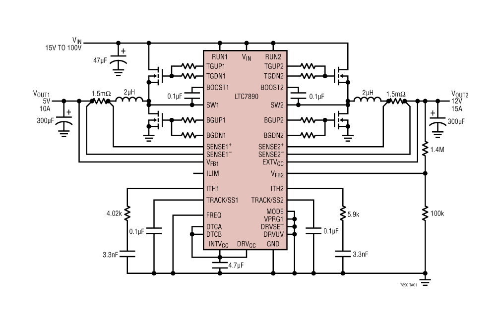 LTC7890 Application Circuit