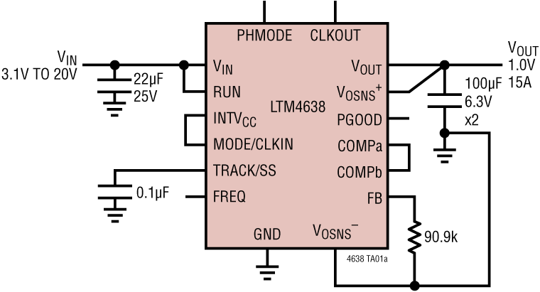 LTM4638 Application Circuit