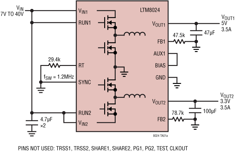 LTM8024 Application Circuit