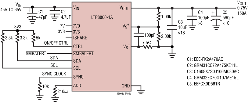 LTP8800-1A Application Circuit