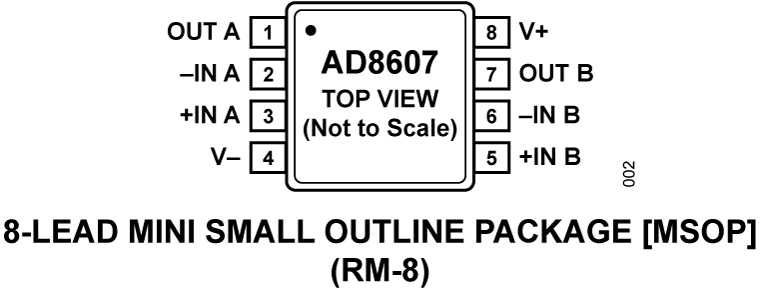 AD8607 Pin Configuration