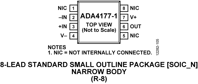 ADA4177-1 Pin Configuration