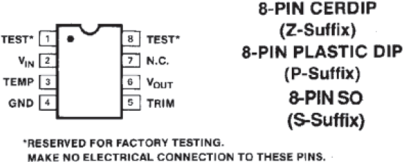REF43 Pin Configuration