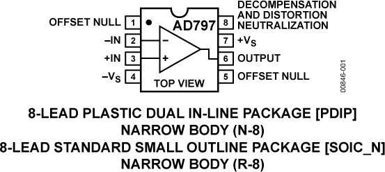 AD797 Typical Application Diagrams