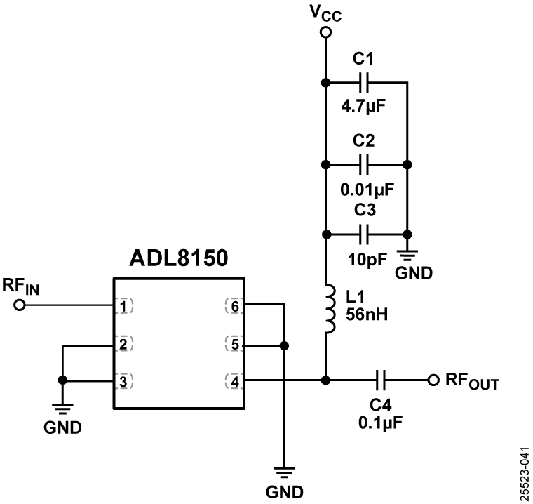 ADL8150 Typical Application Diagram