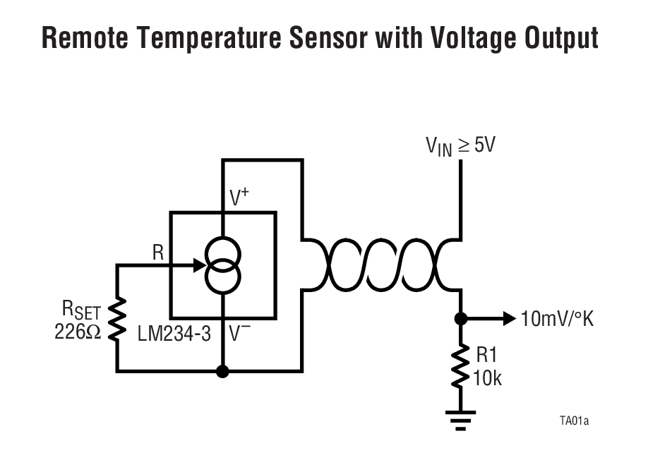 Remote Temperature Sensor with Voltage Output