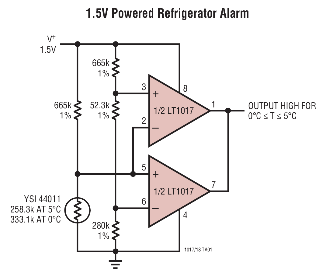 1.5V Powered Refrigerator Alarm