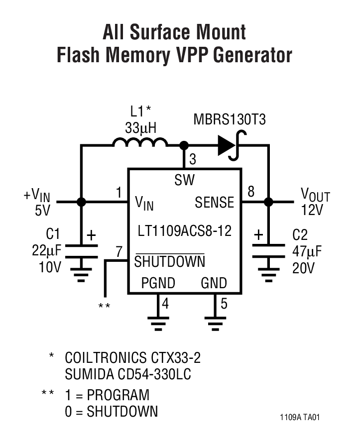 All Surface Mount Flash Memory VPP  Generator