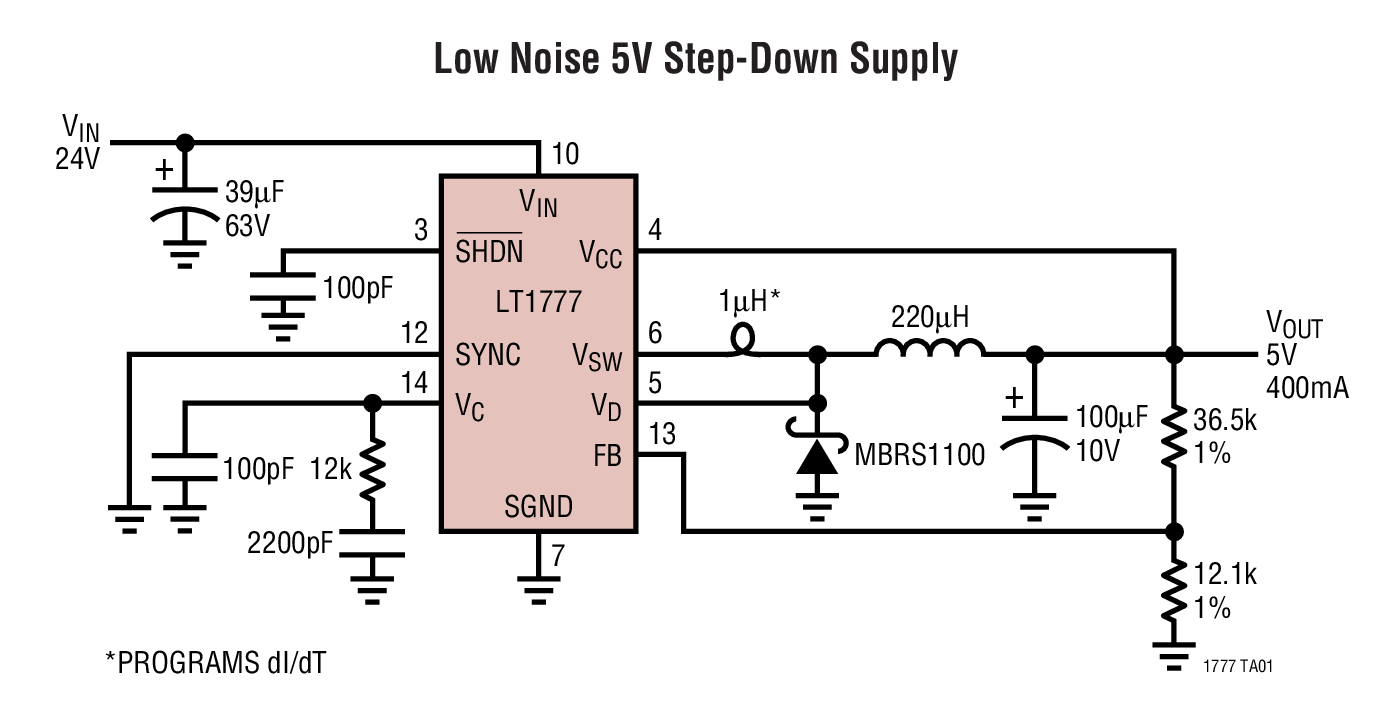 Low Noise 5V Step-Down Supply