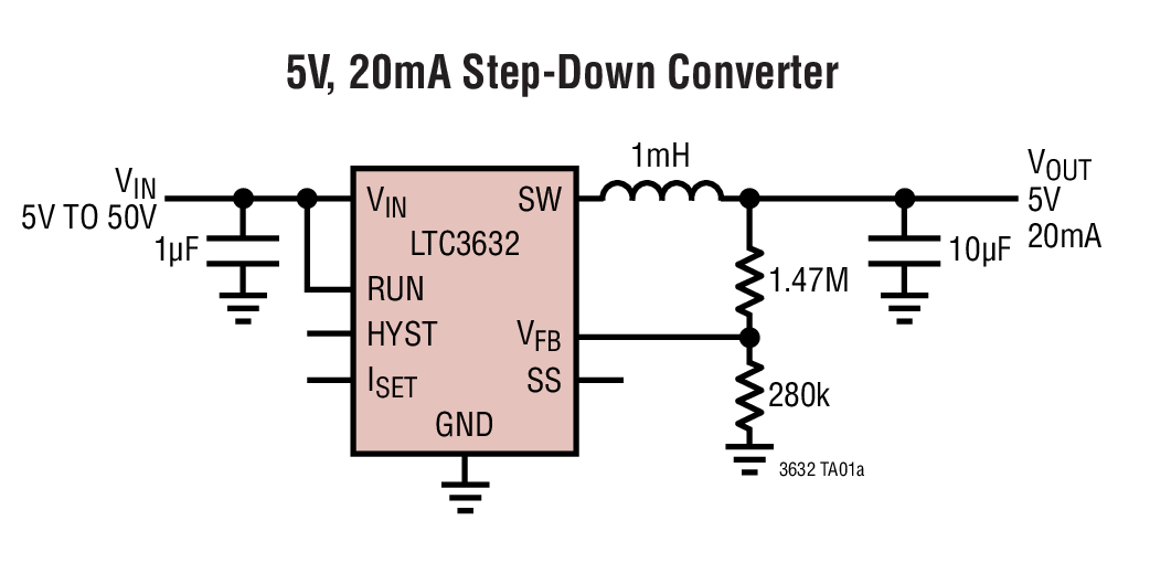 5V, 20mA Step-Down Converter
