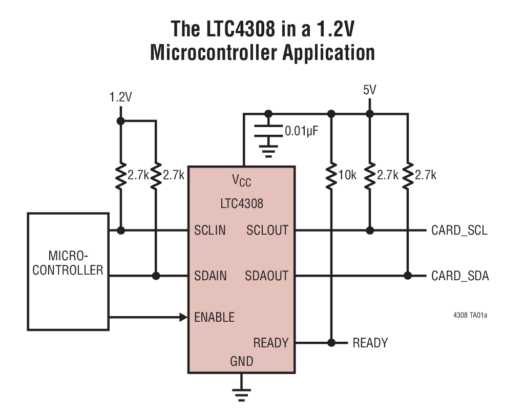 The LTC4308 in a 1.2V Microcontroller Application