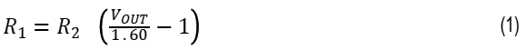 The equations for calculating output voltage.