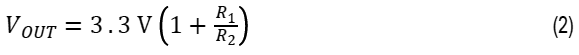 Equation for calculating maximum output voltage.