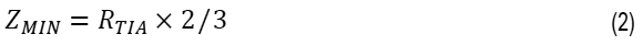 Equation for calculating the value of the minimum impedance