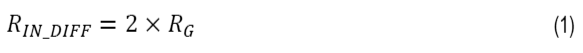 Equation for the the input impedance between the inputs