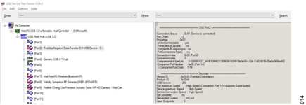 Figure 14. Example USB Device Tree Viewer Screen for a High-Speed USB Device