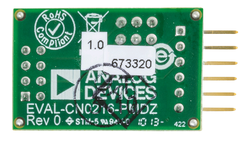 EVAL-CN0216-PMDZ Evaluation Board - Bottom View
