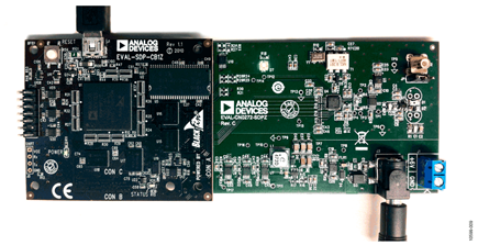 EVAL-CN0272-SDPZ Evaluation Board Connected to the EVAL-SDP-CB1Z SDP-B Board