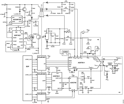 4-Channel Multiplexed HART Analog Output Circuit