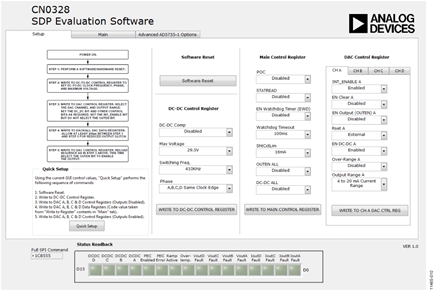 Evaluation Software Setup Tab 11465-011