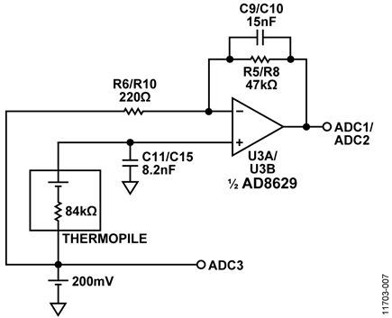 Thermopile Driver Equivalent Circuit, G = 214.6