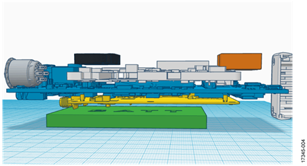 3D Mechanical Assembly Drawing of the ADRV-PACKRF