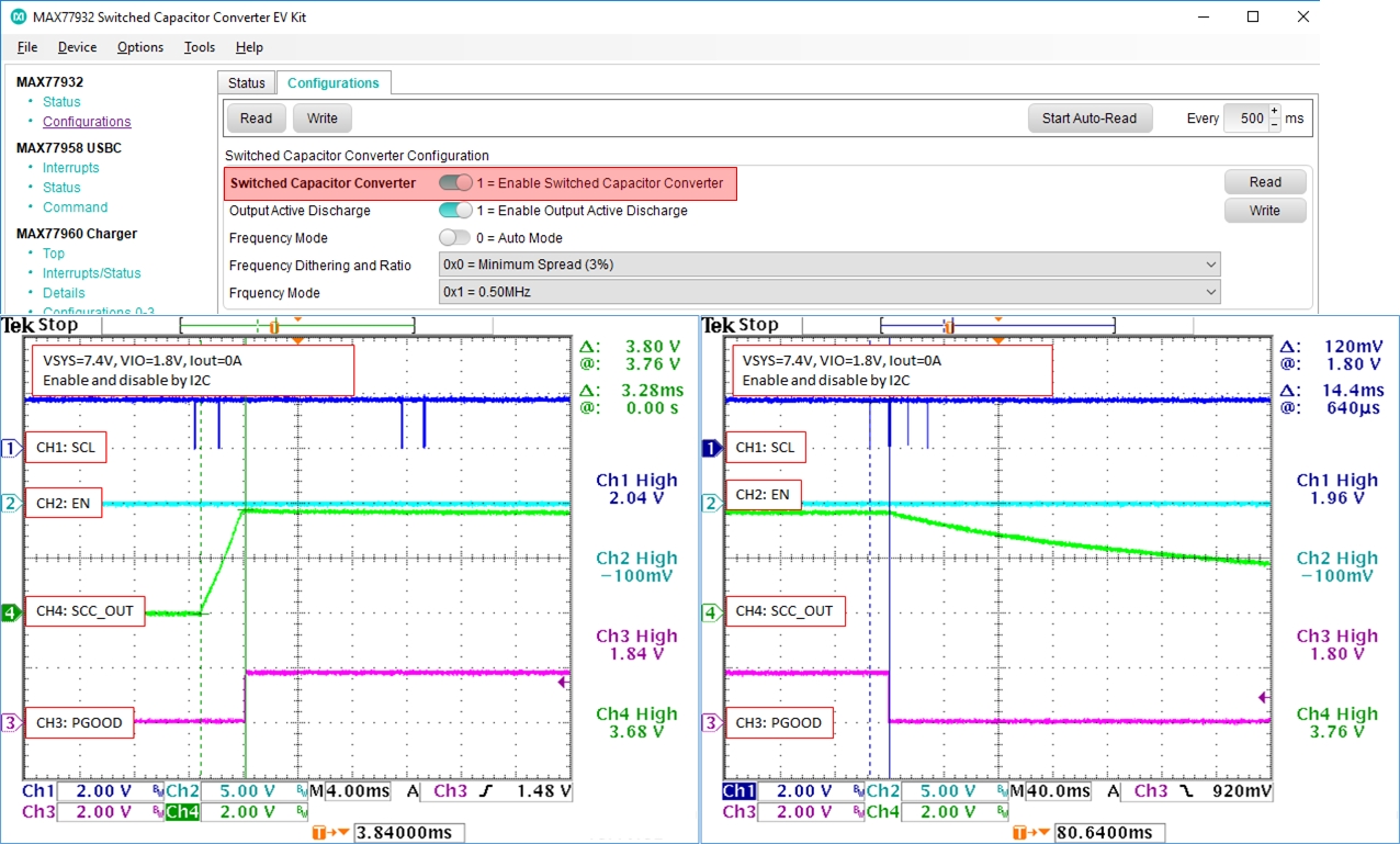 Figure 16. Enable and disable MAX77932 by the I2C configuration.