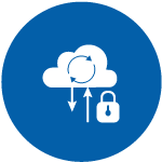 OTA cloud security and a virtual padlock icon