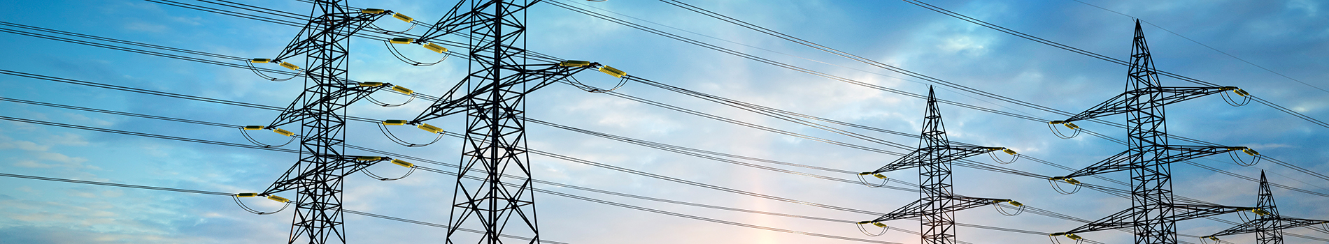 Powerlines on Blue Sky