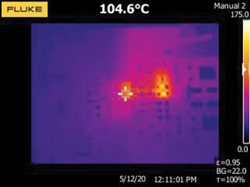 Figure 11. ADuM4221 thermal image. Figure 11. ADuM4221 thermal image.