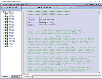 Figure 5. Sample main header file in an IBIS model using Cadence Model Integrity. Figure 5. Sample main header file in an IBIS model using Cadence Model Integrity.