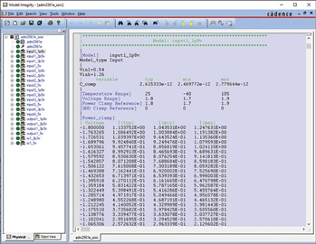 Figure 7. Sample representation of input buffer model using Cadence Model Integrity. Figure 7. Sample representation of input buffer model using Cadence Model Integrity.