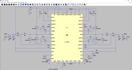 Figure 3. LTspice, a useful simulation tool for GaN power supplies.
