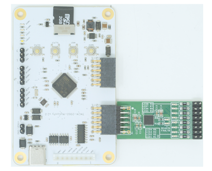 Figure 2. MAX22190PMB connected to TMCM-0960-MotionPy V2.X.