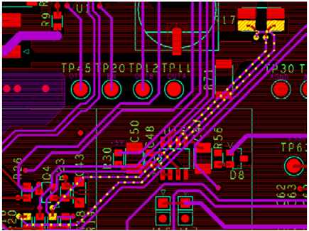 Figure 4. Parallel Traces of CS2+ and CS2− From Sense Resistor.