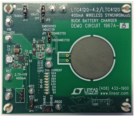 Figure 1. LTC4120 Receiver Demo Board (Rx Portion of DC1969A Kit).