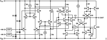 Figure 2. ADA4096-2 Simplified Schematic