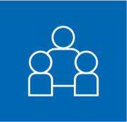 Three person connecting icon