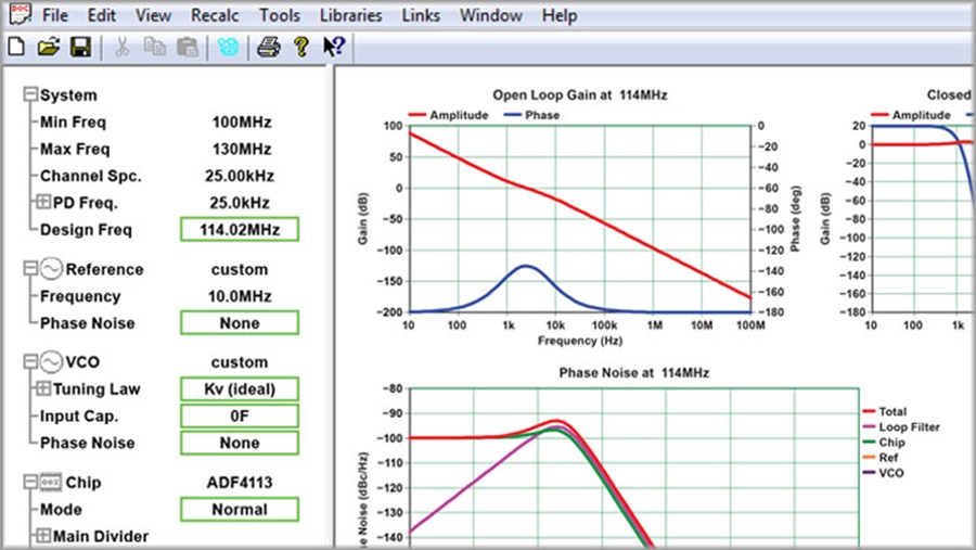 ADIsimPLL graph