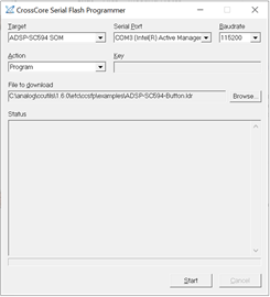 CrossCore Utilities Flash Programmer