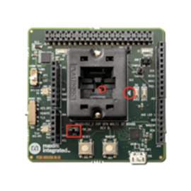 MAXQ1061EVKIT-MAXQ1062EVKIT red markups evaluation board