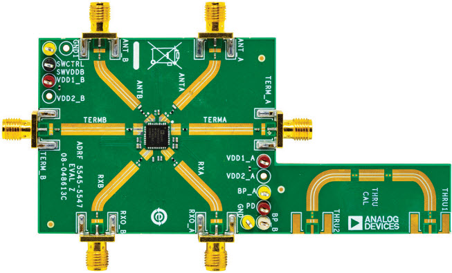 図5. ADRF5545A/ADRF5547/ADRF5549の評価用ボード