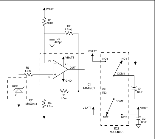 Figure 1. Low-Iq regulated charge pump.