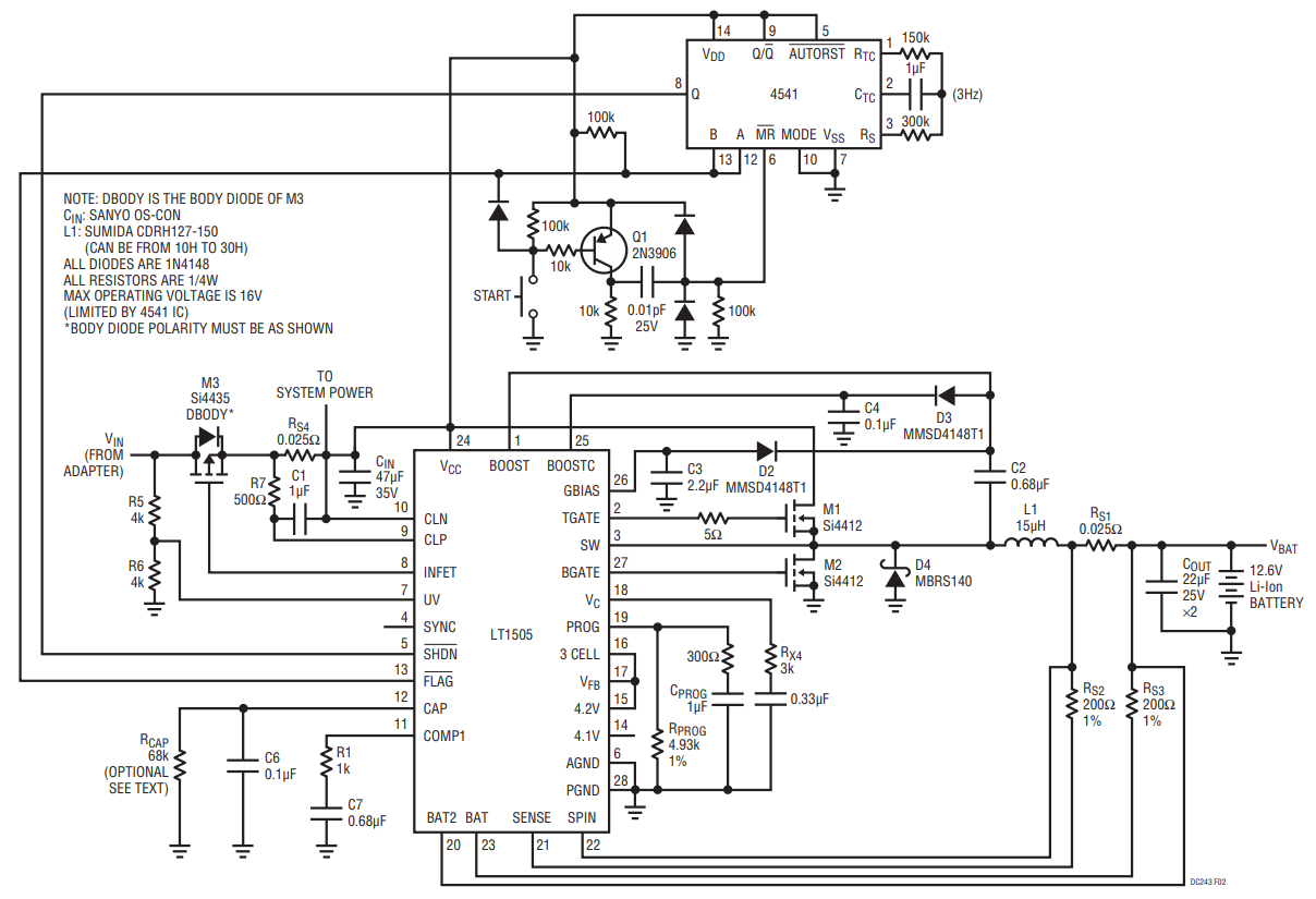 Figure 2. LT1505 Li-Ion Charger with Termination.