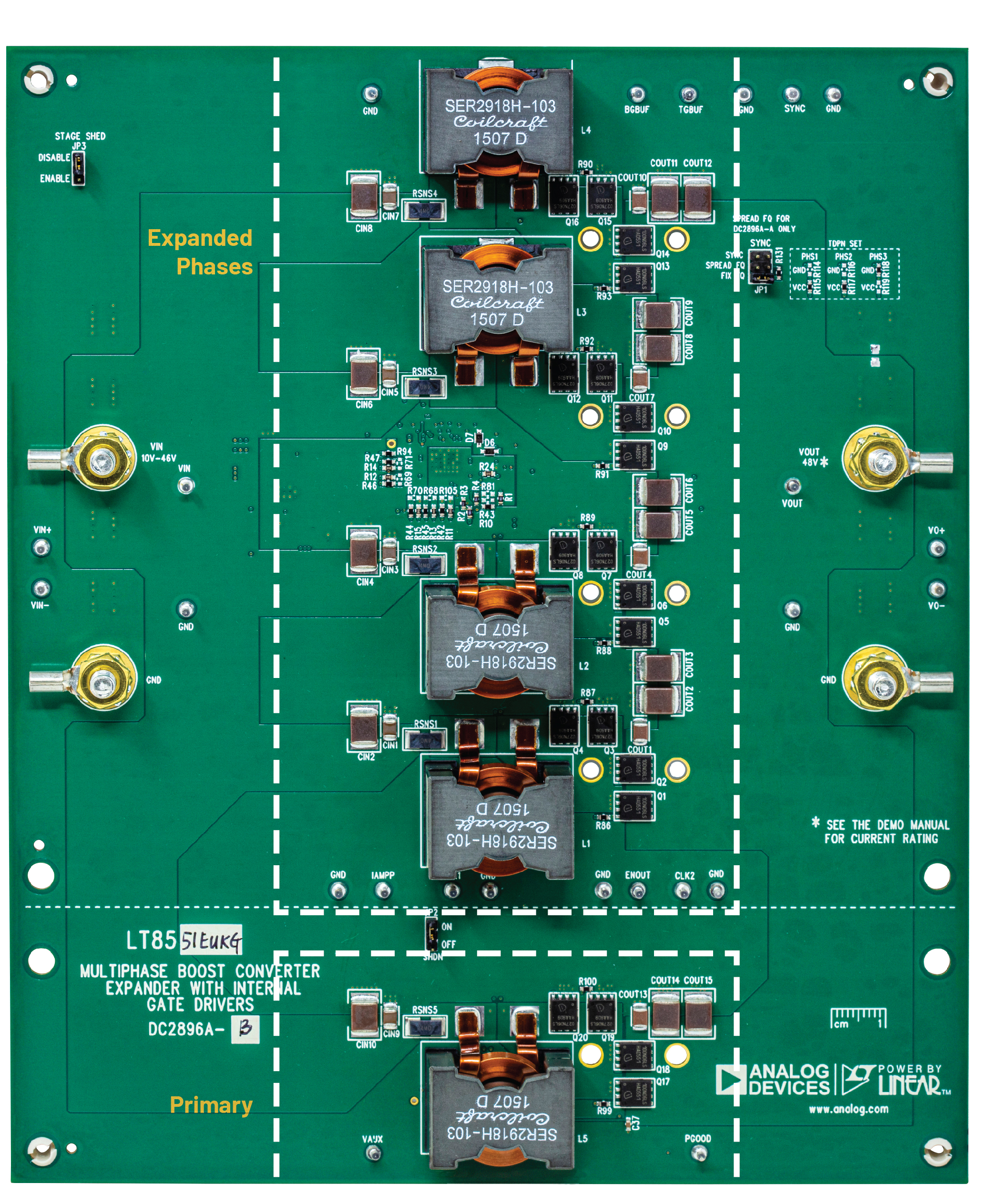 図5. LT8551をベースとしたデモ回路DC2896A-B。