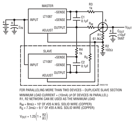 Figure 2. High Current 5V-3.3V Regulator.