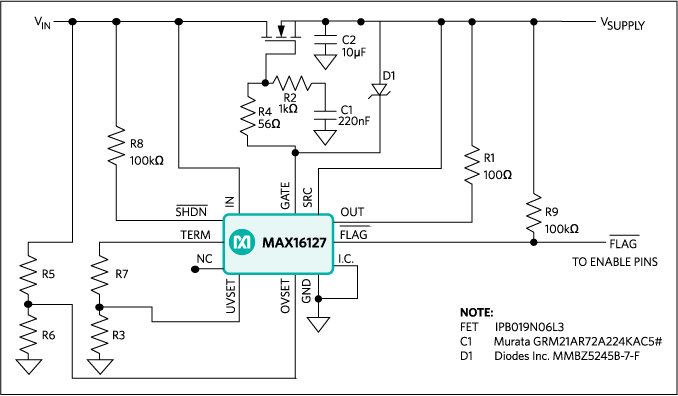 Figure 1. Schematic for rise time control circuit.