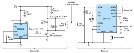 Complete wireless charging solution with single transistor ZVS transmitter