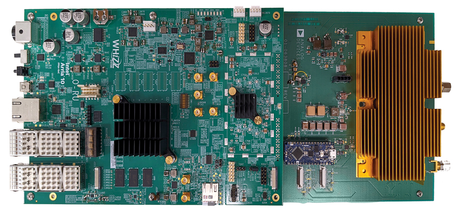 図14. 5G向けのプロトタイピング用プラットフォーム。帯域の変更が可能なRFフロント・エンドを採用しています。