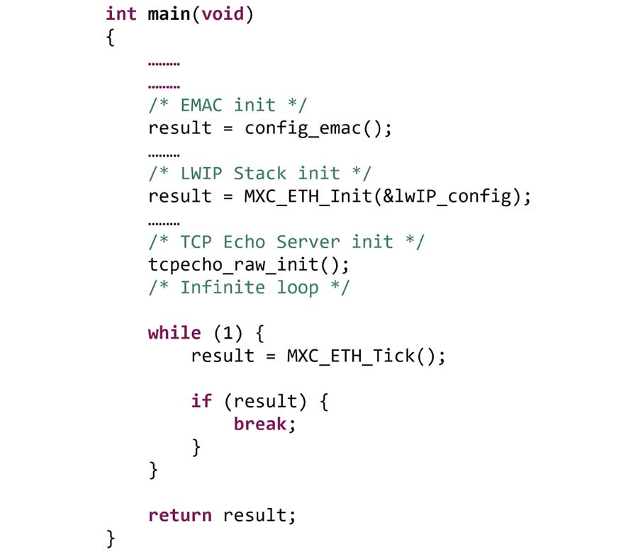 図11. ファームウェアのmain関数（一部抜粋）